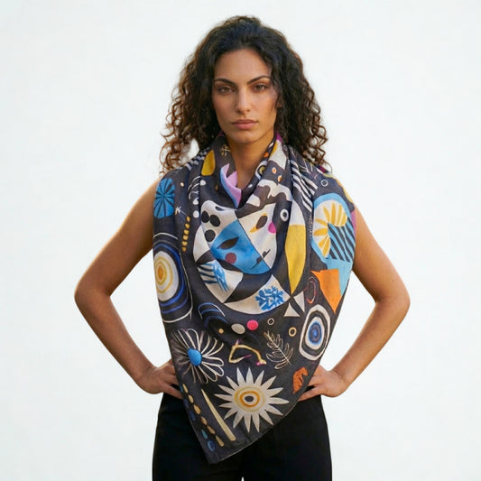 BARELOOM - 135x135 cm cotton pareo/shawl