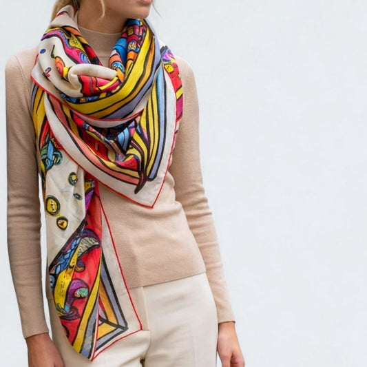 SHORE LUSH - 135x135 cm cotton pareo/shawl