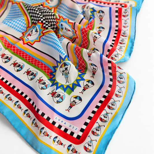 ORELIA - 65x65 cm silk scarf