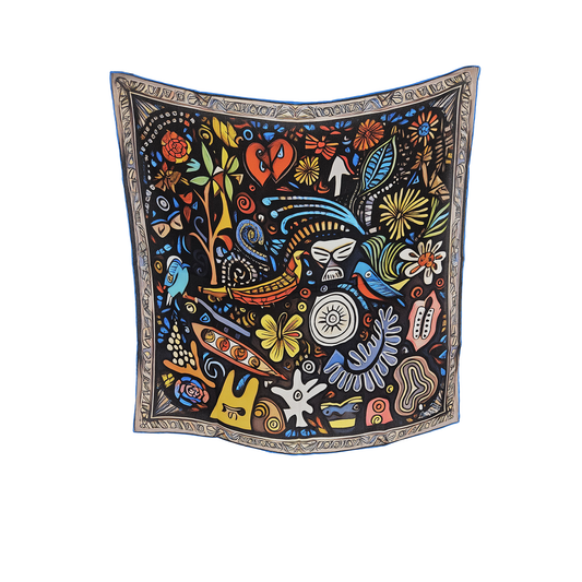 SHEEN LOOP - 65x65 cm silk scarf