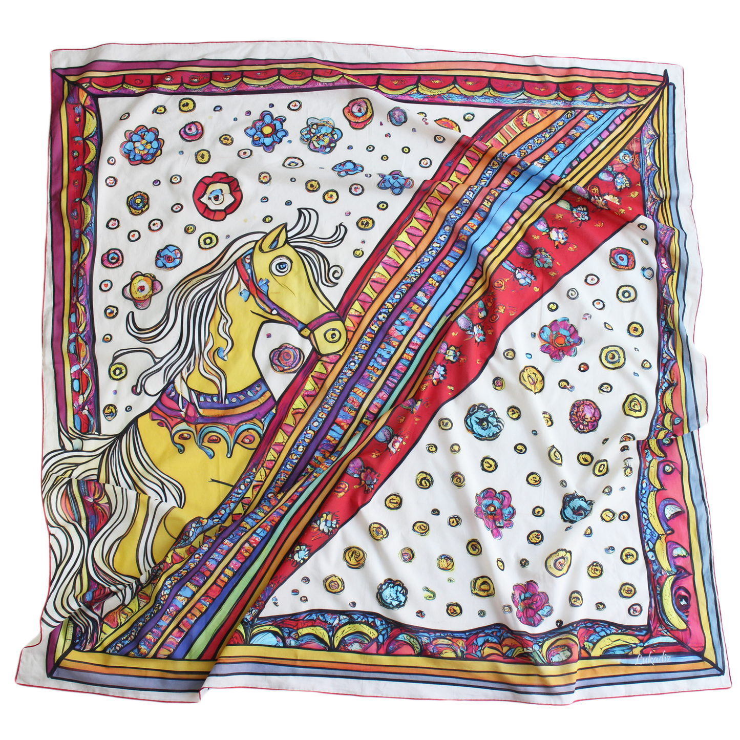 SHORE LUSH - 135x135 cm cotton pareo/shawl