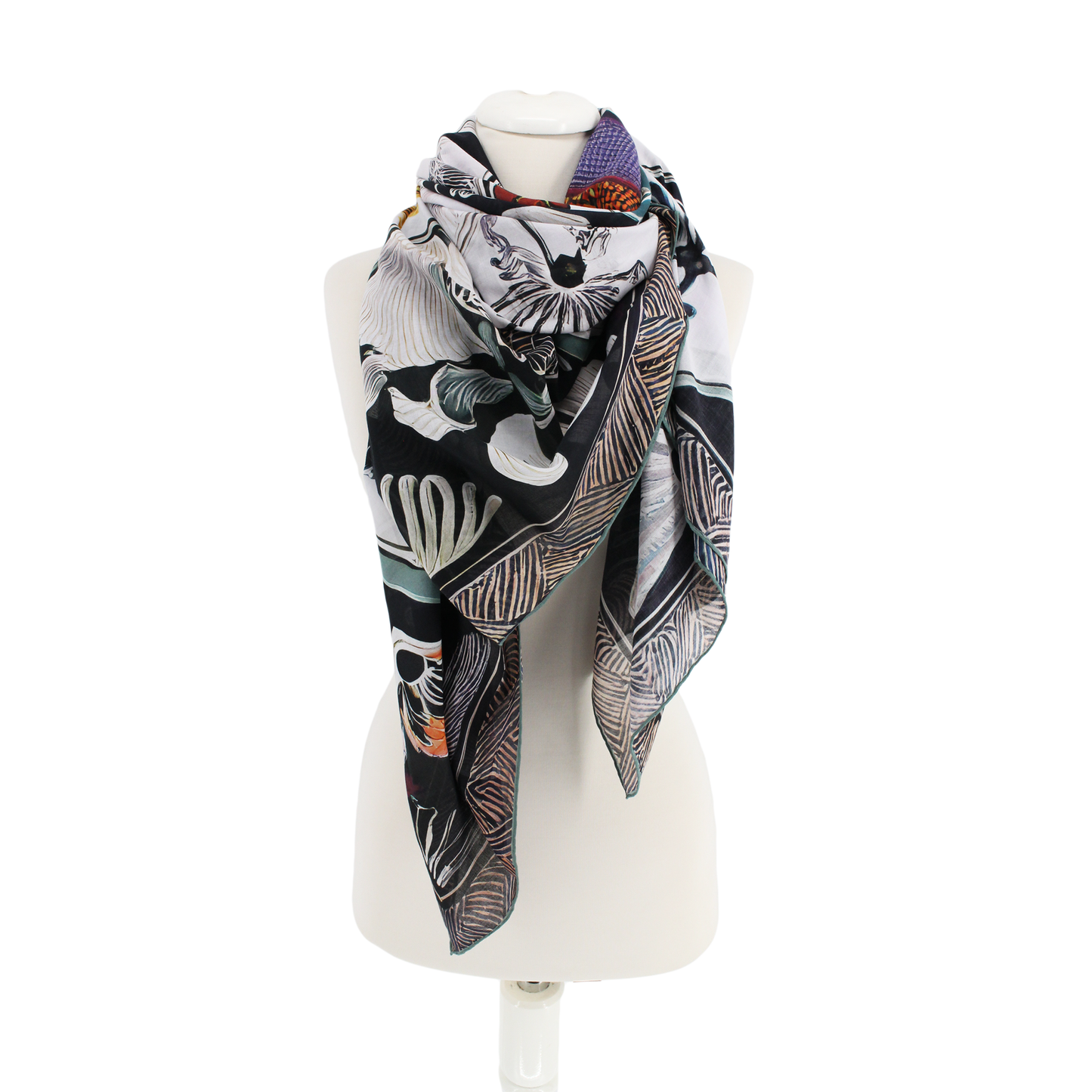 EASE & EARTH - 135x135 cm cotton pareo/shawl