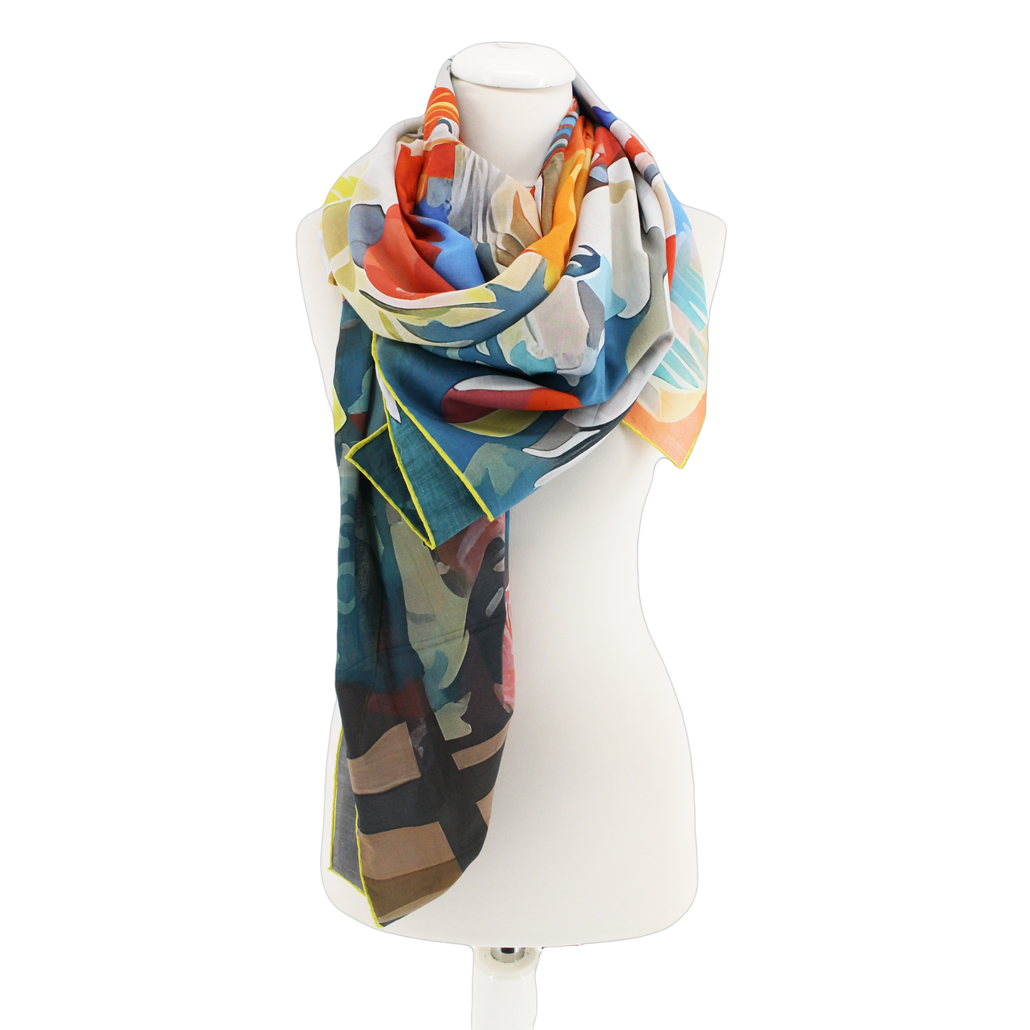 PALM WHISPER - 135x135 cm cotton pareo/shawl