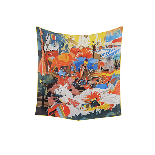 LUSH LOOP - 65x65 cm silk scarf