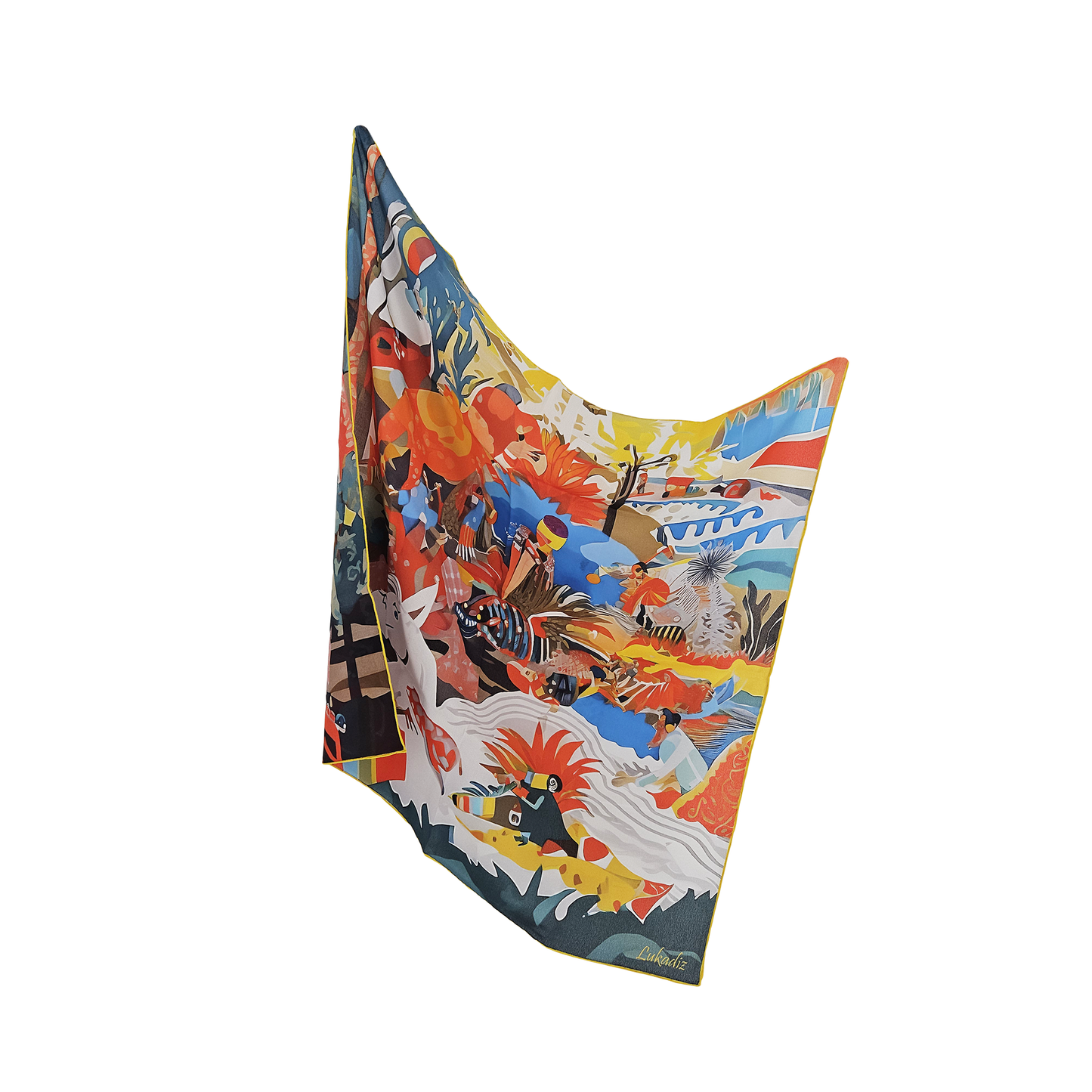 LUSH LOOP - 65x65 cm silk scarf