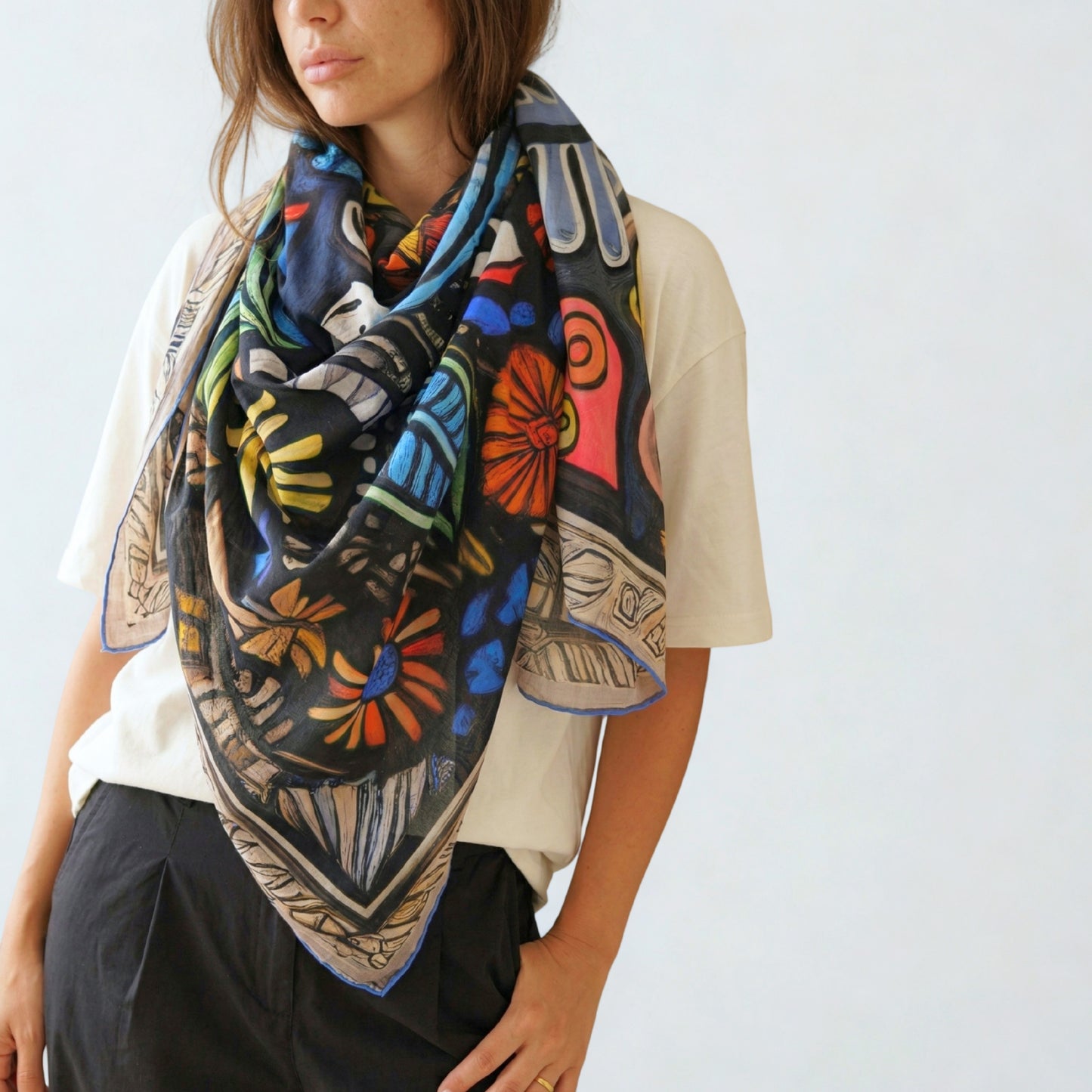 DAILYNEST   -   135x135 cm cotton pareo/shawl