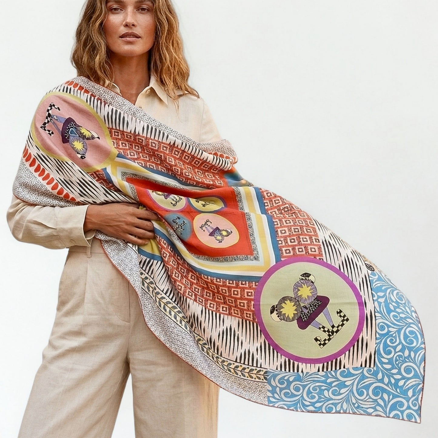LOOMA   -   135x135 cm cotton pareo/shawl