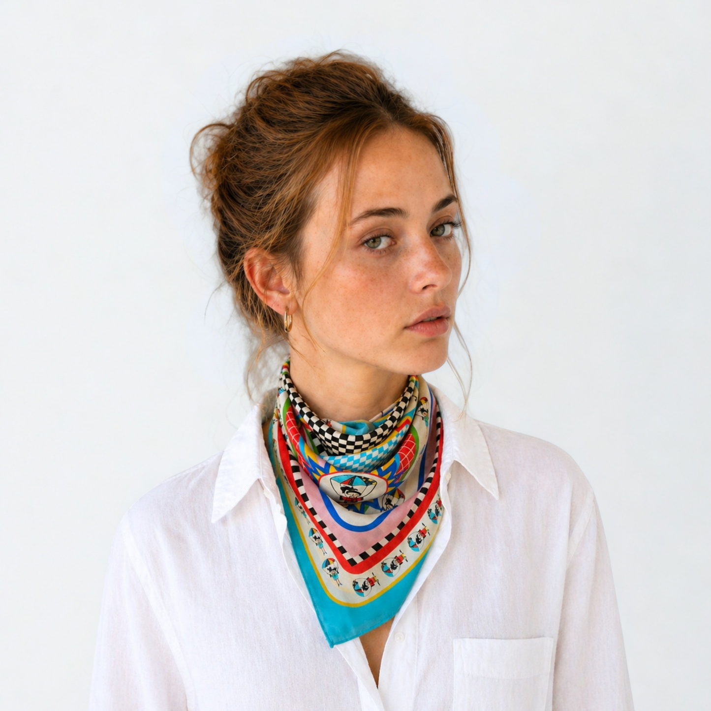 ORELIA - 65x65 cm silk scarf