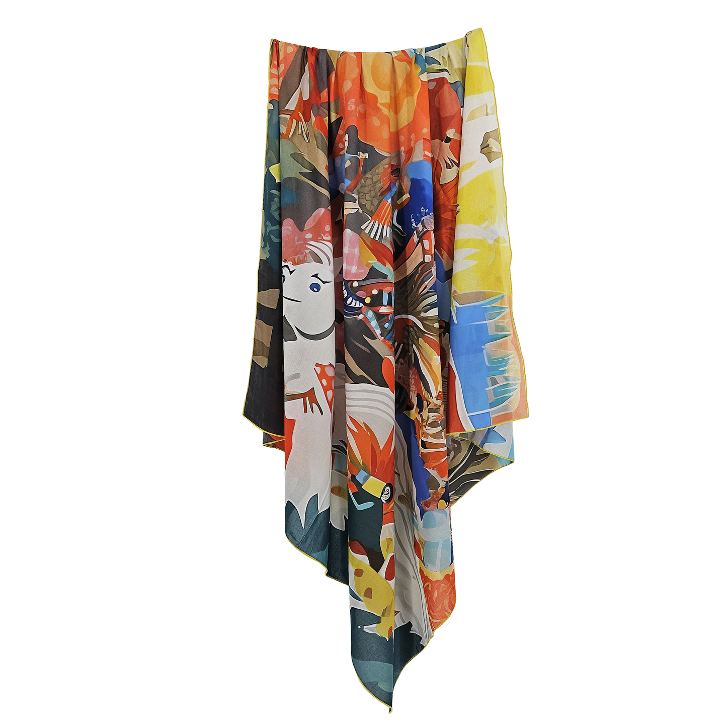 PALM WHISPER   -   135x135 cm cotton pareo/shawl